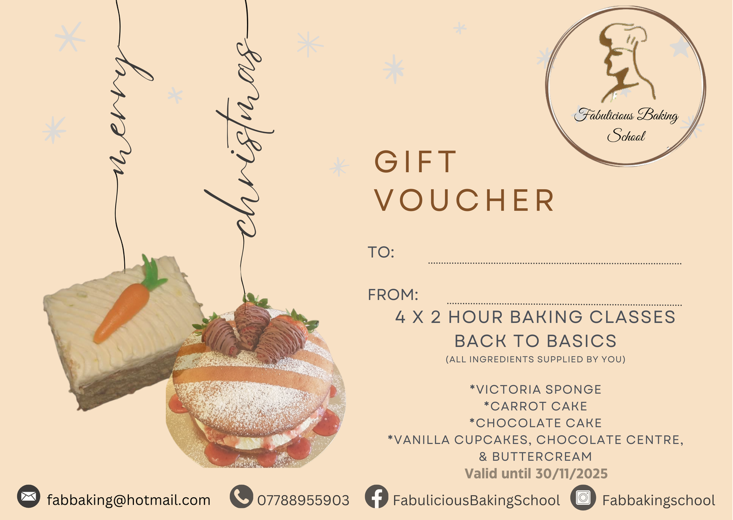 Baking Gift Voucher - Back to Basics